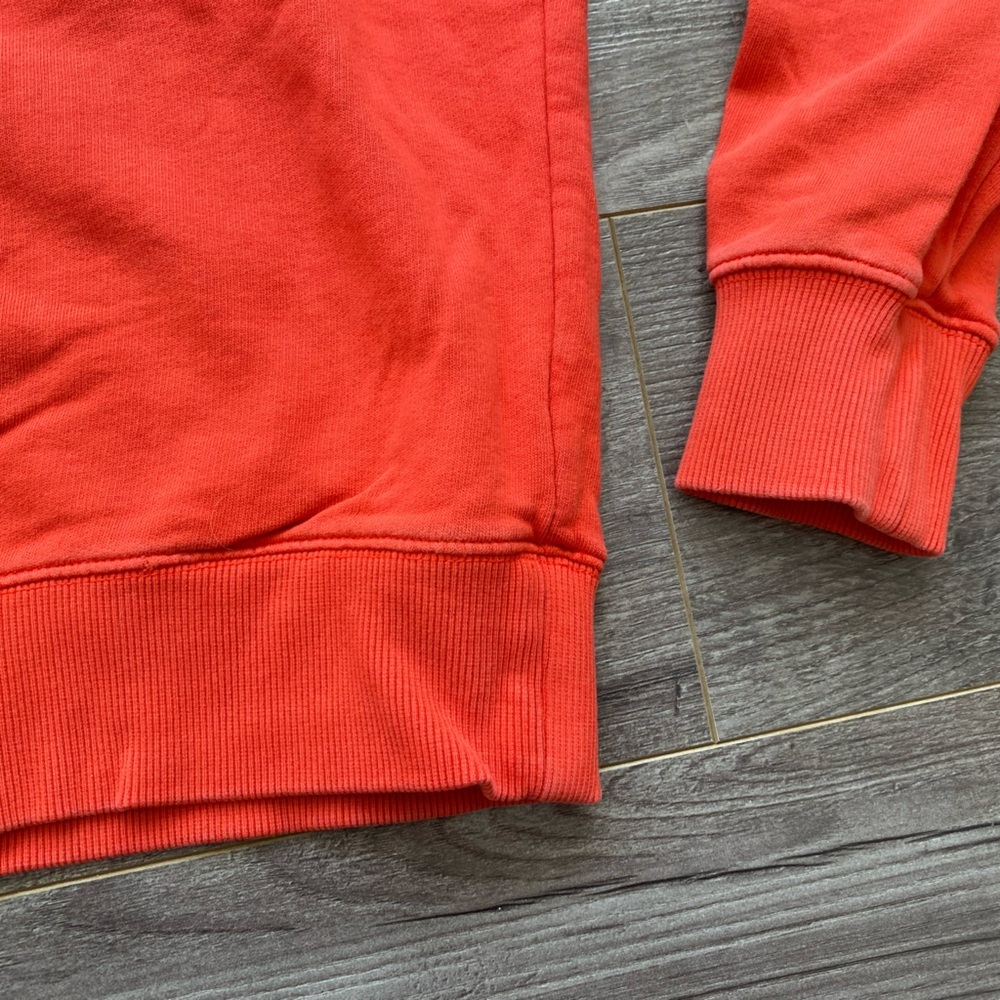 Calvin Klein orange crew neck logo terrycloth sweatshirt - Picture 2 of 5